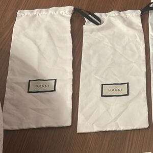 Bundle of 3 Gucci White Dustbags.
